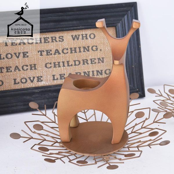

candle holders creative candlestick wedding decoration table centerpieces cute resin set wax living room reindeer
