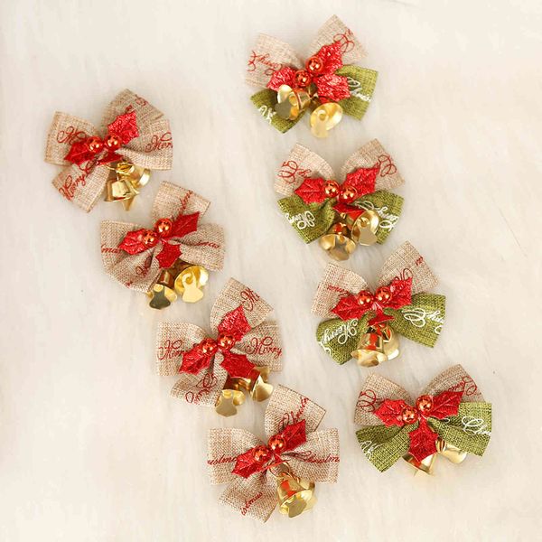 

decorations handmade christmas bow bell christmas tree gift box decoration christmas scene layout props