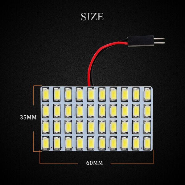 

5730 led panel lights ba9s car dome door festoon adapters interior map white 1 set