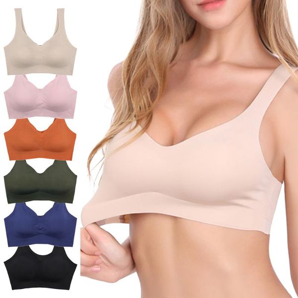

sports bra crop fitness woman sports bra without steel rings yoga vest lingerie underwear women comfy gym, White;black