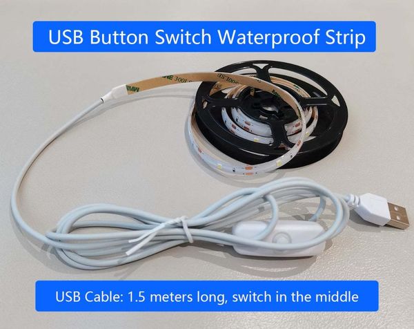 

strips warm white led light strip button switch usb 5v