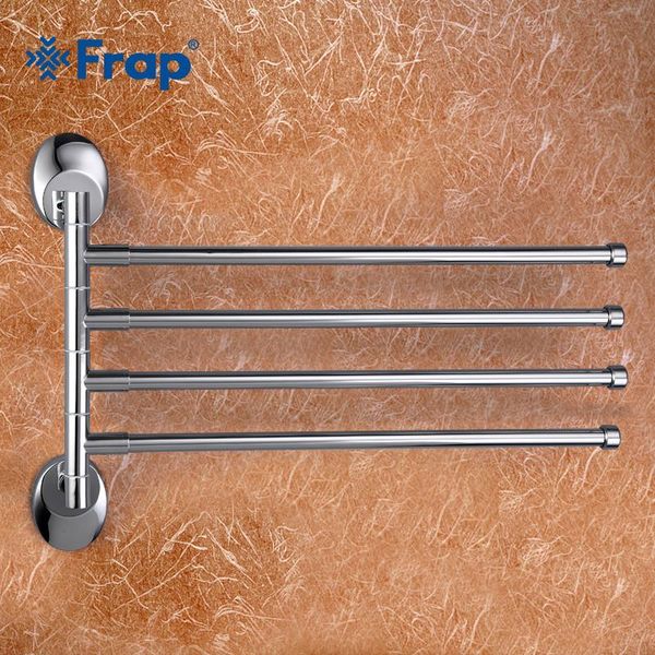 

frap 1set wall mounted rod 360 rotating stainlesss steel towel holder hooks restroom towel rack bathroom accessories f1614