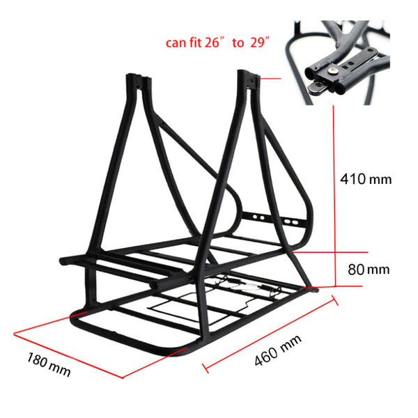 

car & truck racks bicycle luggage carrier holder stand cargo rear rack double layer shelf adjustable bag for 26 700c bike caballete moto