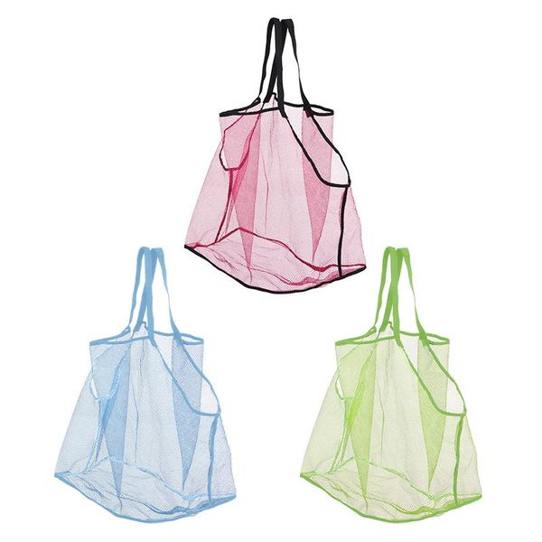 

storage bags large capacity sand mesh bag children's beach toy clothes towel net tool swimming accessories