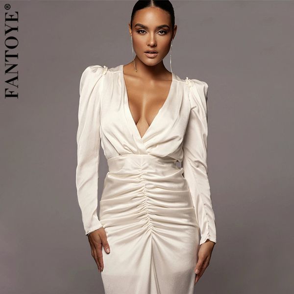 

2021 new women v-neck pleated bodycon maxi elegant long sleeve asymmetry split es femme solid hollow out vestidos ad3z, Black;gray