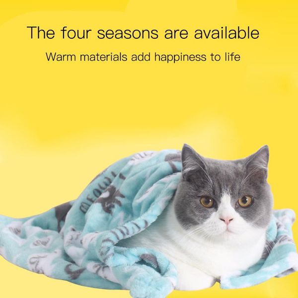 

cat beds & furniture pet blanket sleeping mat coral fleece keep warm small medium dogs cats winter dog bed mats supplies