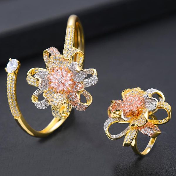 

earrings & necklace blachette fashion luxury gift openning bangle ring jewelry set brand exquisite women party engagement accessories, Silver