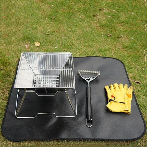 

flame proof camping mat fireproof grill mat cloth flame retardant blanket silicone coated beach for picnic kamp