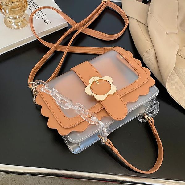 

cross body transparent jelly crossbody bag 2021 summer high-quality women's designer chain shoulder messenger underarm