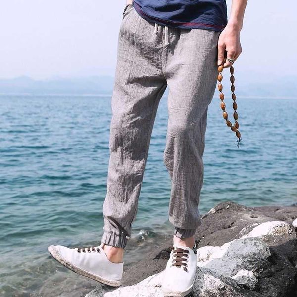 

men's pants casual harem men jogger fitness trousers male chinese traditional harajuku 2021 summer clothe 4xl 5xl, Black