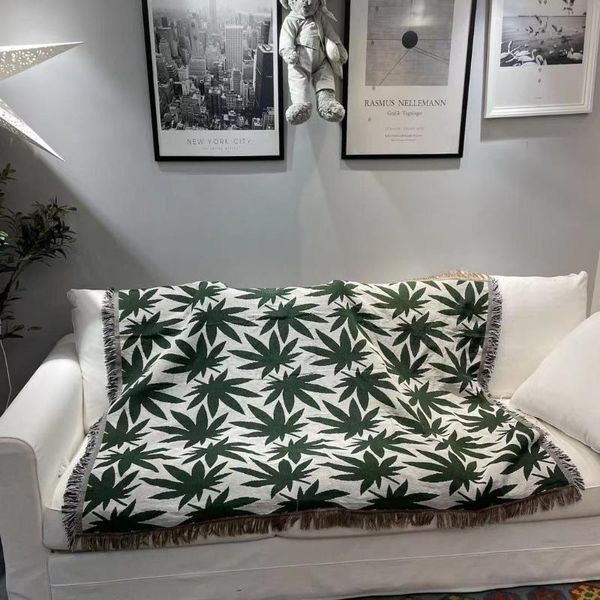 

blankets cotton tassel sofa blanket rug leisure bed foot cover sauna winter bohemian woolen knitting
