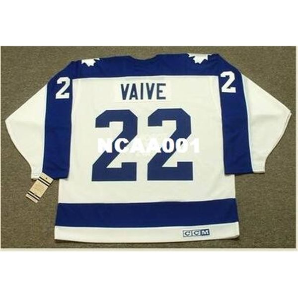 

668s #22 rick vaive toronto maple leafs 1984 ccm vintage retro away hockey jersey or custom any name or number retro jersey, Black