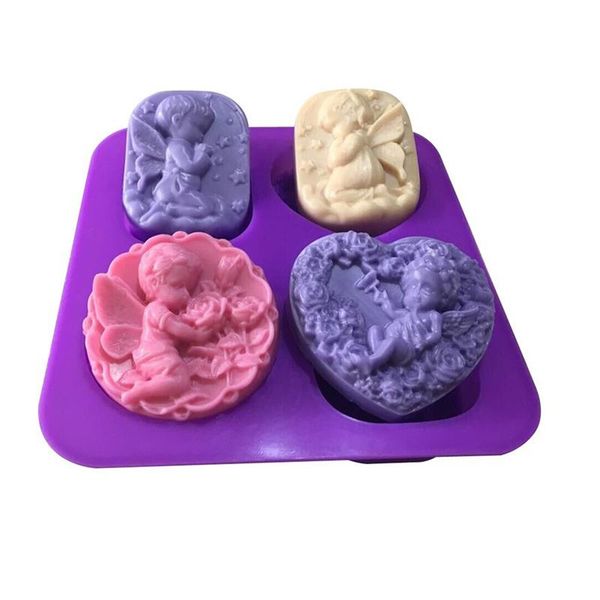 

craft tools creative soap mold diy crystal epoxy mould angels handcraft candle making tool practical silicone molds for