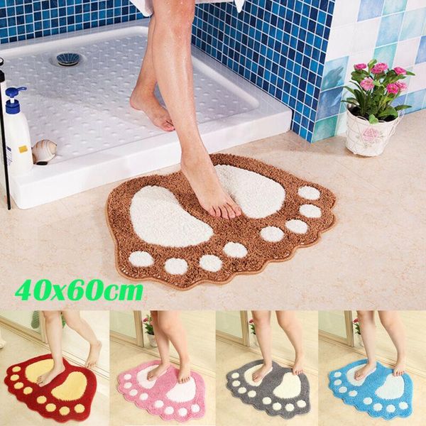 

carpets home rug 40*60cm big feet bath toilet mat bathroom rugsarea rugs carpet doormat floor absorbent mats foot pad