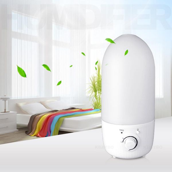 

3.2l ultrasonic air humidifier aroma oil diffuser 360 degree rotating outlet mist maker anti-dry protection
