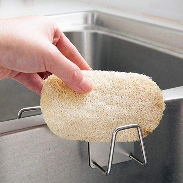 

kitchen stainless steel sponges holder self adhesive sink sponges drain drying rack kitchen sink accessories storage organizer