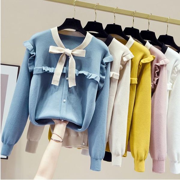 

women's sweaters college wind of fund 2021 autumn winters is sweet and edible sweater render unlined upper garment, White;black