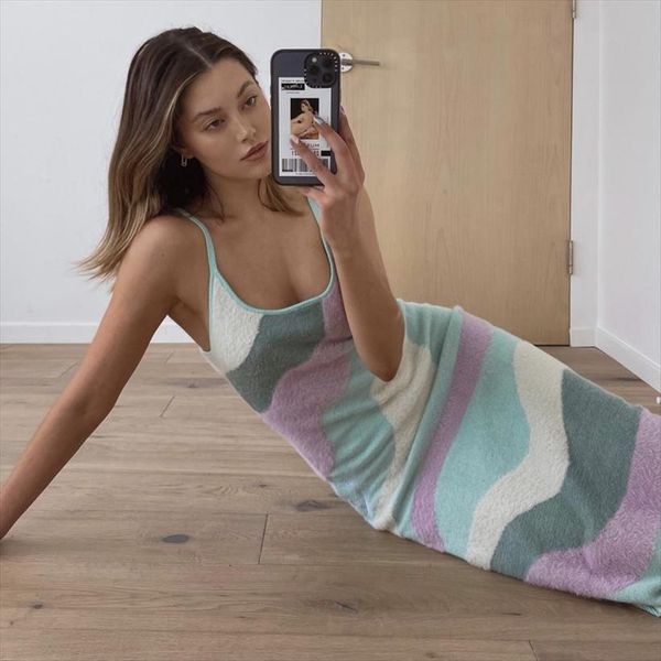 

house of party sunny women dresses beachwear hollow out spaghetti strap knit sundress female bodycon summer dress, Black;gray
