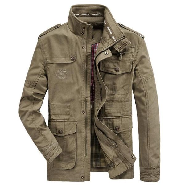 

men's jackets autumn winter jacket men cotton business casual cargo military multi-pocket mens and coats male chaqueta hombre w2169, Black;brown