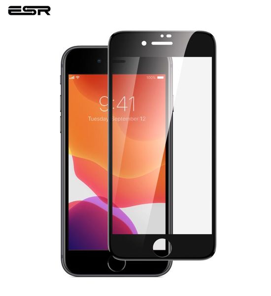 

esr tempered glass for 2021 se 2nd 9/8/7 full cover soft edge anti-explosion/blueray/glare glass/frosted screen protector