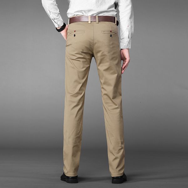 

2021 new arrivals men's slim regular stretch smart suit trousers elasticity pocket details 3chi, Black