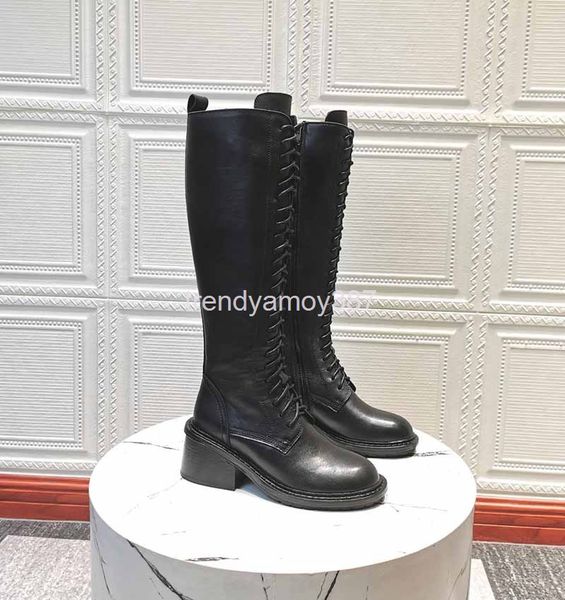 

boots women's boots autumn and winter lace up inner raised net red long tube below knee high knight, Black