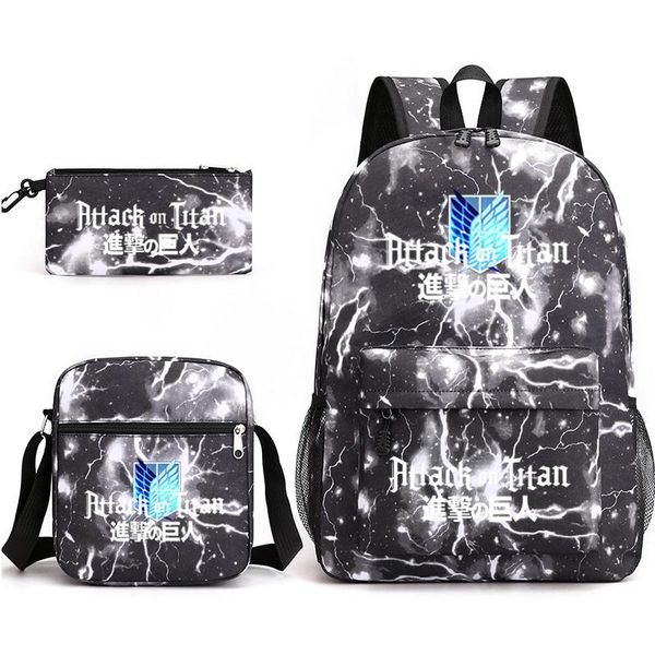 

backpack attack on titan set student girls school bag pencil+shoulder+backpack