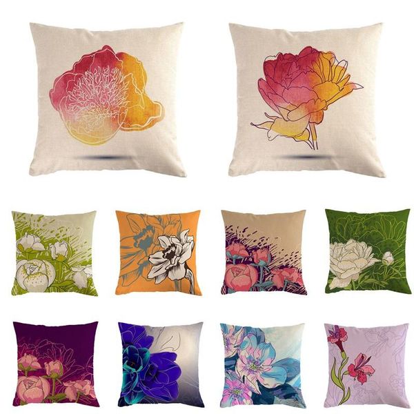 

cushion/decorative pillow covers 45*45 showy and colorful linten cushion cover roses flower pattern throw car home decoration decorative