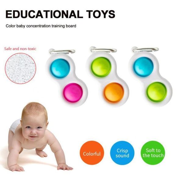 

us stock baby fidget simple dimple sensory toys silicone flipping board brain teasers gifts educational toy for for kids and adults