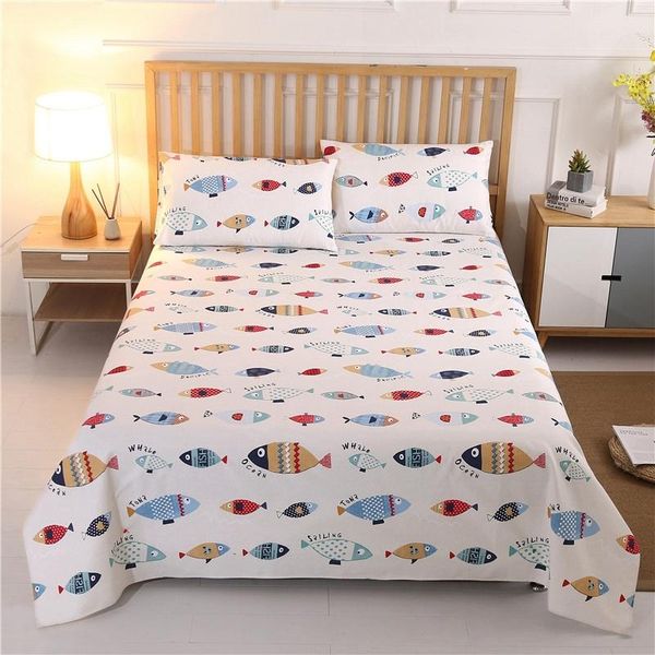 

sheets & sets bedding sheet 100% cotton home textile printing solid color flat bed for king queen size