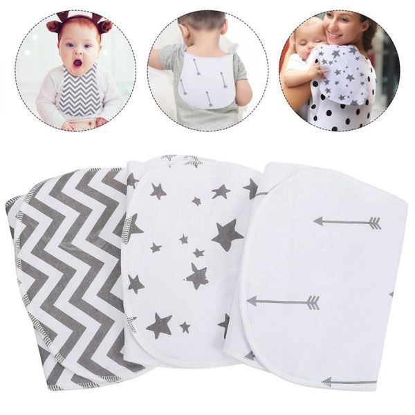 

3pcs infant burp cloths newborn cotton drool towels baby sweat absorbent cloth