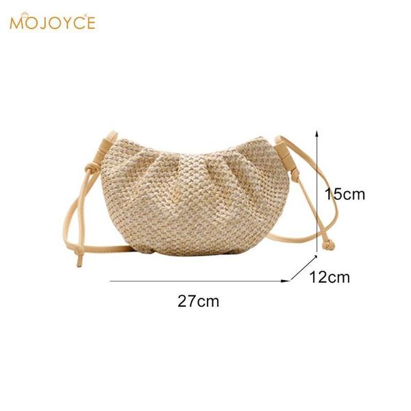 

purse small totes shoulder ladies bags splicing woven traveling straw pu women for outdoor messenger shopping ornaments llfmn