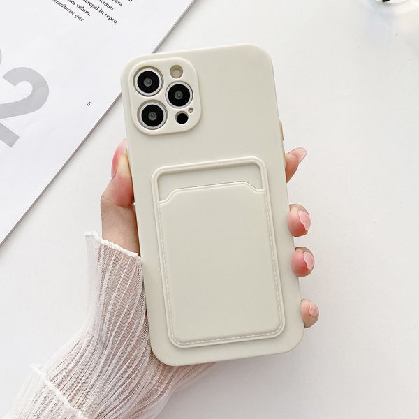 Для iPhone 13 Cale Phone Case iPhone 12 11 Pro Max Mini XS XR Чехол с картой Сумка для хранения карты All-In-One Design Полная защитная крышка камеры Мягкий жидкий силиконовый изгиб