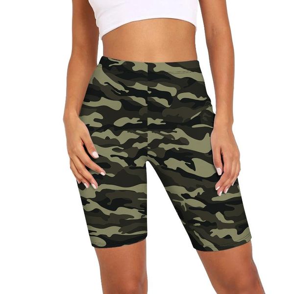 

women's pants & capris 3d printed high waist casual biker shorts summer women short leopard fitness cycling skinny femme-13, Black;white