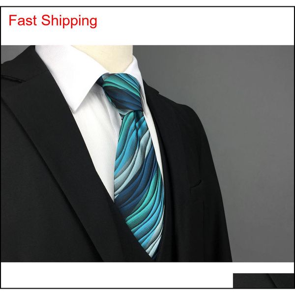 

y23 turquoise multicolor ripple abstract classic silk extra long si qylbcm bdefashion, Blue;purple