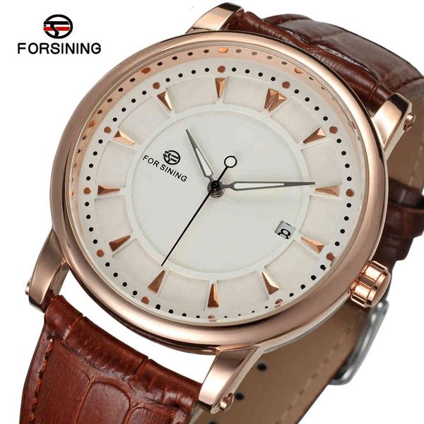 

training men new design antique automatic movement steampunk quality upholstery with leather strap factory price fsg8051m3r1, Slivery;brown