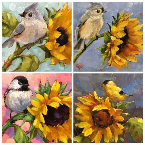 

diamond painting evershine 5d full square sunflowers cross stitch mosaic flowers rhinestones art kits handmade gift