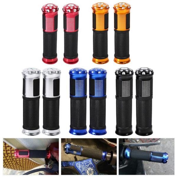 

handlebars car-styling 1 pair 7/8" cnc aluminum rubber motorcycle bike handlebar grips motocicleta accessories handle bar motocross