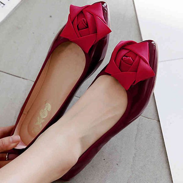 

dress shoes girlfriendly ballerina shoes, patent leather moccasins with floral roses, slip-on, women, solid flower, 38eh, Black