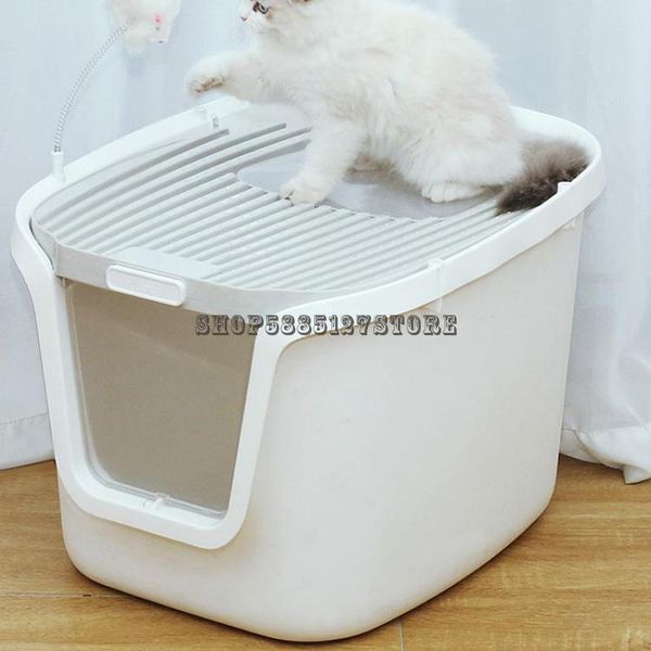 

in cat litter pan fully enclosed anti splash cat toilet deodorant large basin poop deodorant products