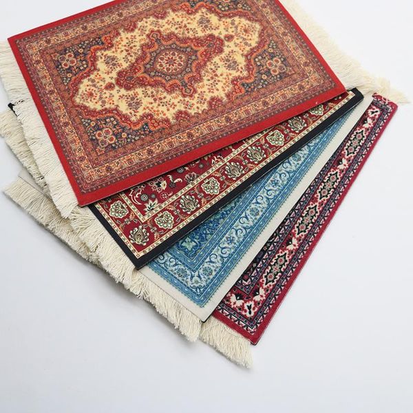 

mouse pads & wrist rests persian retro style mini woven carpet pad pattern cup lapwith edge home office deskdecoration craft