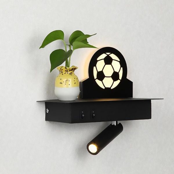 

wall lamps sanmusion led kids room decorative light modern carving acrylic iron material indoor bedroom fixture sconces lamp