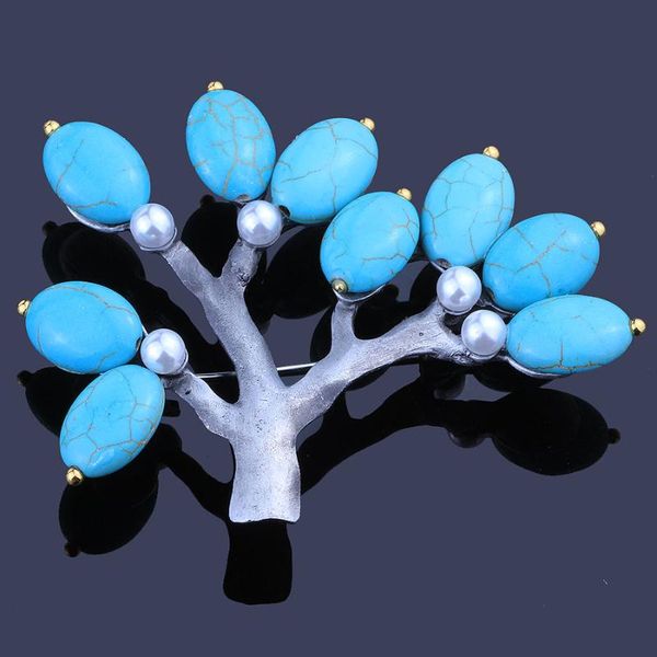 

pins, brooches farlena jewelry natural stone brooch & pins antiqued silver plated women vintage purple crystal pendant for, Gray