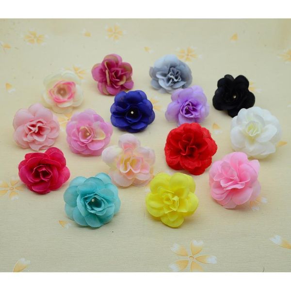 

10pcs 4cm silk roses for home decoration accessories christmas wedding scrapbook fake plastic diy wreath gift artificial jllhut