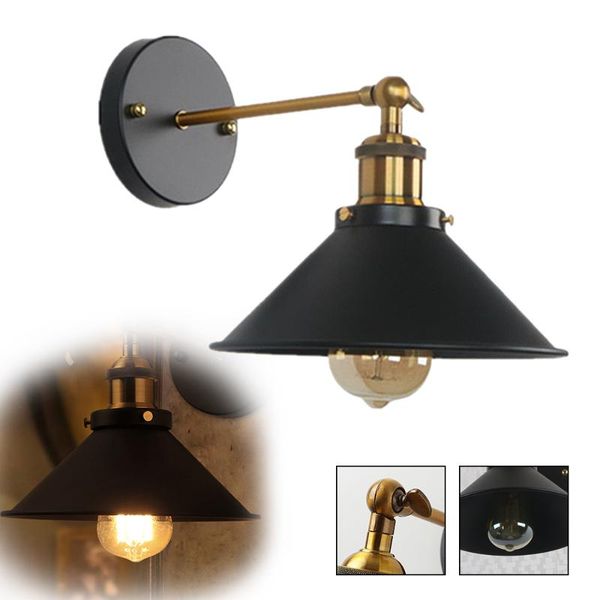 

nordic minimalist creative restaurant bar wrought iron pot cover wall lamp industrial loft lamp indoor lighting knob switch