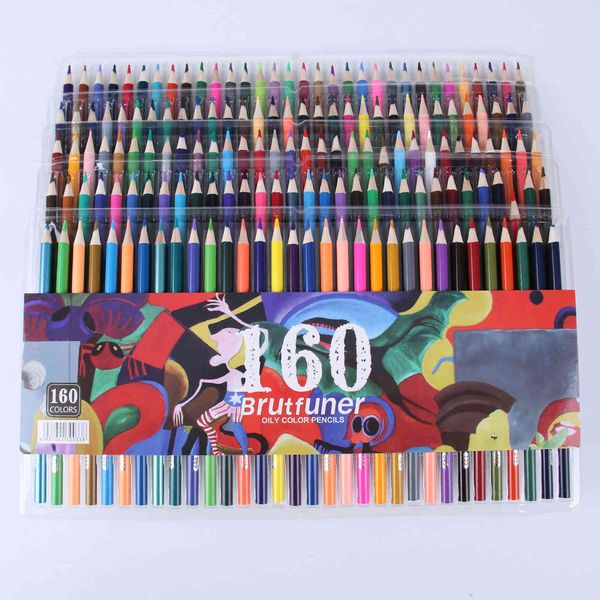 

160 producer color lead pencil oily water soble cartoon graffiti gift, Black;red
