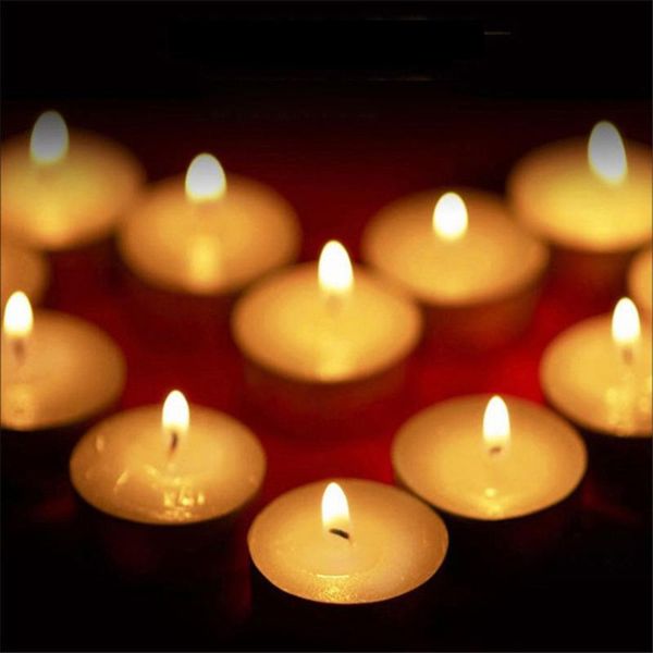 

50 pcs light candles unscented tealight candles romantic love bulk for home decor wedding birthday home decoration