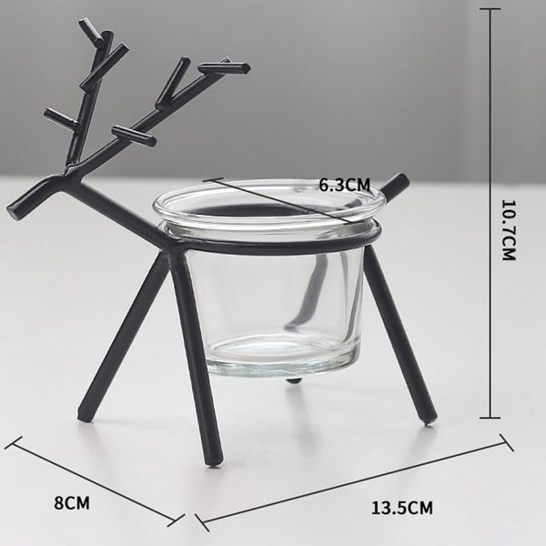 

candle holders geometry wrought iron glass candlestick stand home table decor supplies
