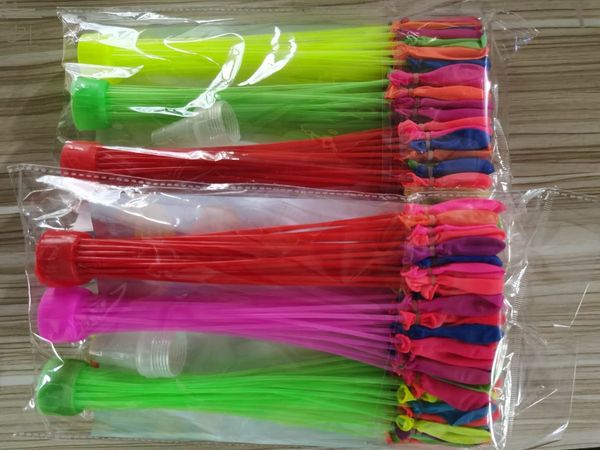 

summer outdoor party water balloon for kid entertainment toy multi color both boy and girl 1set=3beam=111pcs