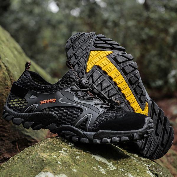 

2020 men woman beach summer outdoor wading shoes swimming slipper on surf quick-drying aqua shoes skin sock striped water shoe, Black